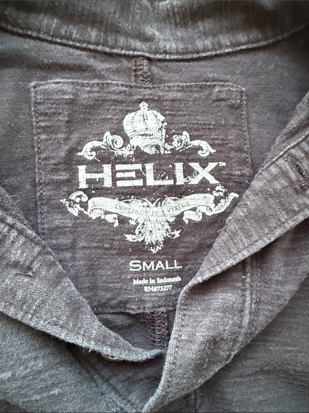 Helix black polo 100% cotton size small